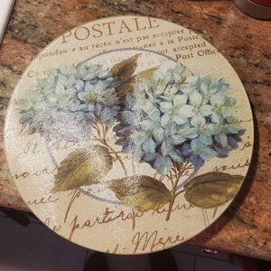 Like New Decorative Lazy Susan for Table or Counter - Glass